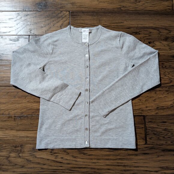 Cardigan sweater button up light grey size small - Picture 13 of 13
